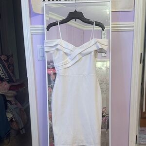 Elegant White Off-Shoulder Dress